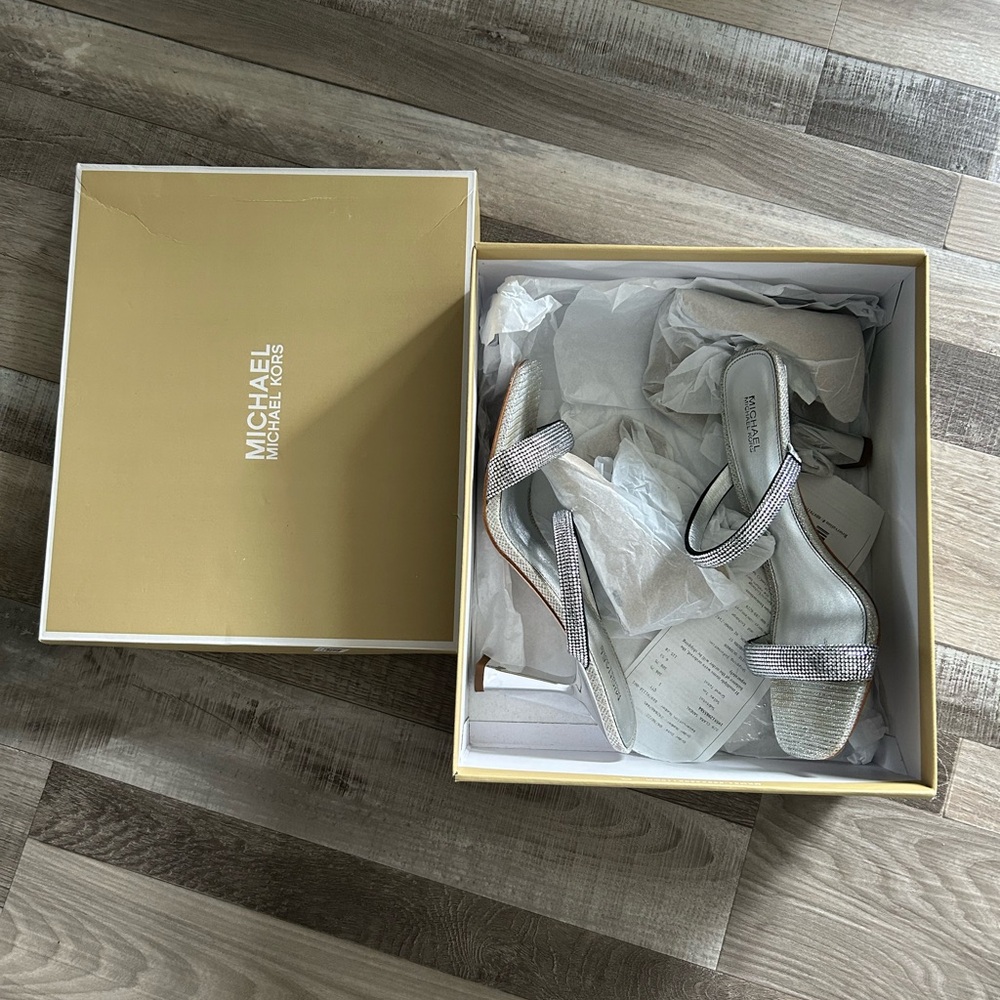 Michael kors silver heels